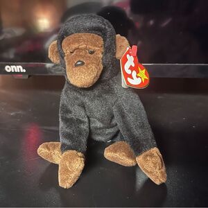 Ty Plush Monkey Toy in Black and Brown
